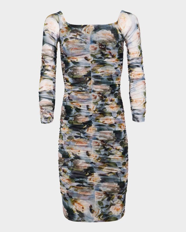 Morgana Ruched Off-Shoulder Dress